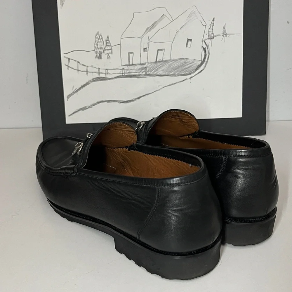 Magnanni Horse Bit Loafers (Black) Men Size 10.5 - Picture 5 of 14